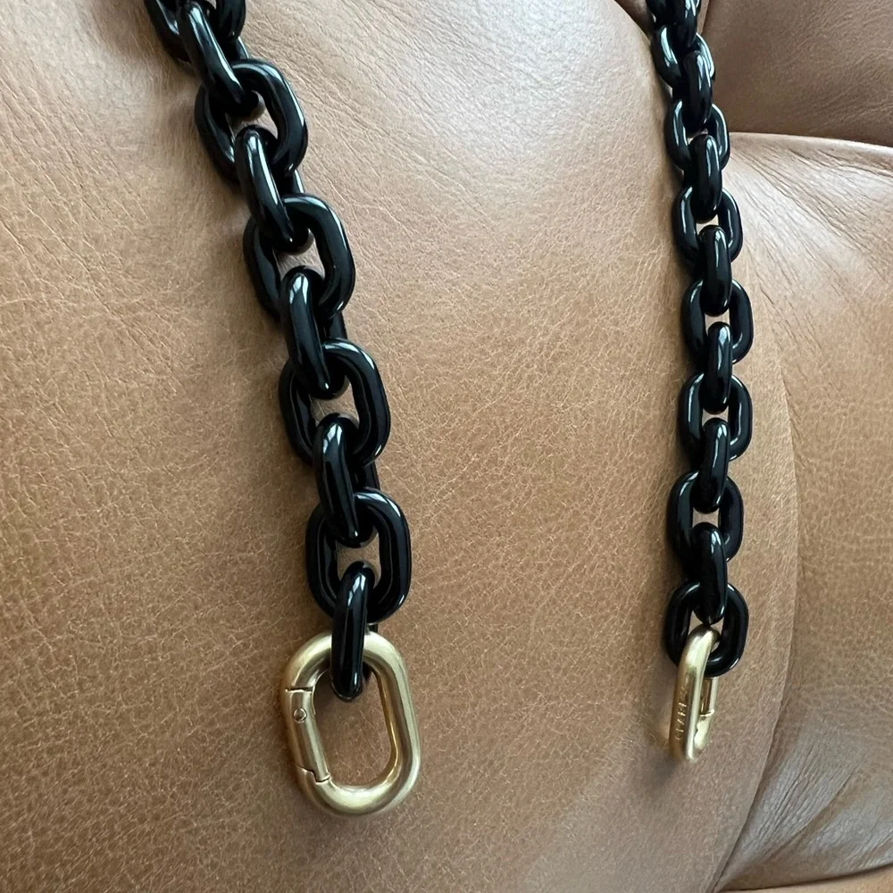 Clare V Shoulder Strap in Black Mini Resin - Picture 2 of 5